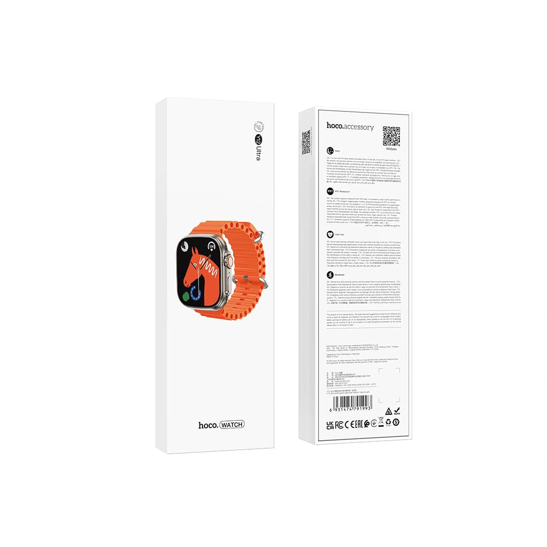 Hoco Y12 Ultra Smart Watch - Orange in Qatar Hoco Y12 Ultra Smart Watch - Orange in Qatar